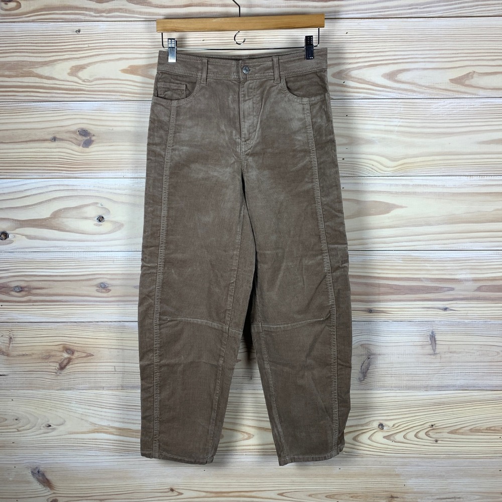 Loft The Barrel Corduroy Pants Women 24 00 Tan Brown High Rise Trousers
